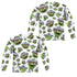 SESAME STREET/OSCAR FACE PATTERN (FRONT/BACK PRINT) - L/S ADULT POLY CREW  - MULTI
