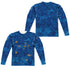 SESAME STREET/COOKIE MOSTER COSTUME (FRONT/BACK PRINT) - L/S ADULT POLY CREW  - MULTI