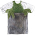 SESAME STREET/OSCAR COSTUME (FRONT/BACK PRINT) - S/S ADULT POLY CREW - MULTI