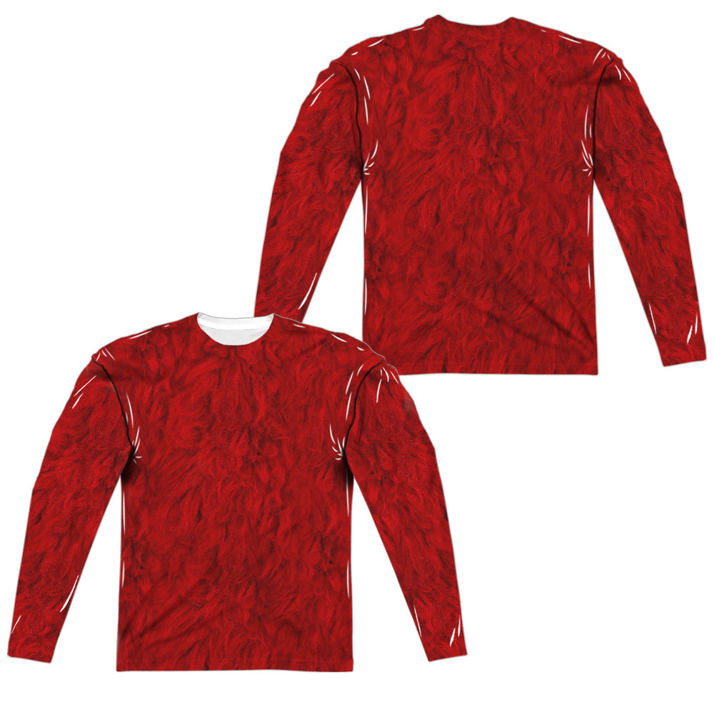 SESAME STREET/ELMO COSTUME (FRONT/BACK PRINT) - L/S ADULT POLY CREW  - MULTI