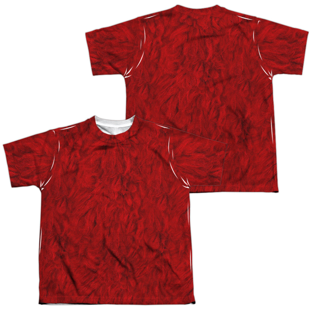 SESAME STREET/ELMO COSTUME (FRONT/BACK PRINT) - S/S YOUTH POLY CREW - MULTI