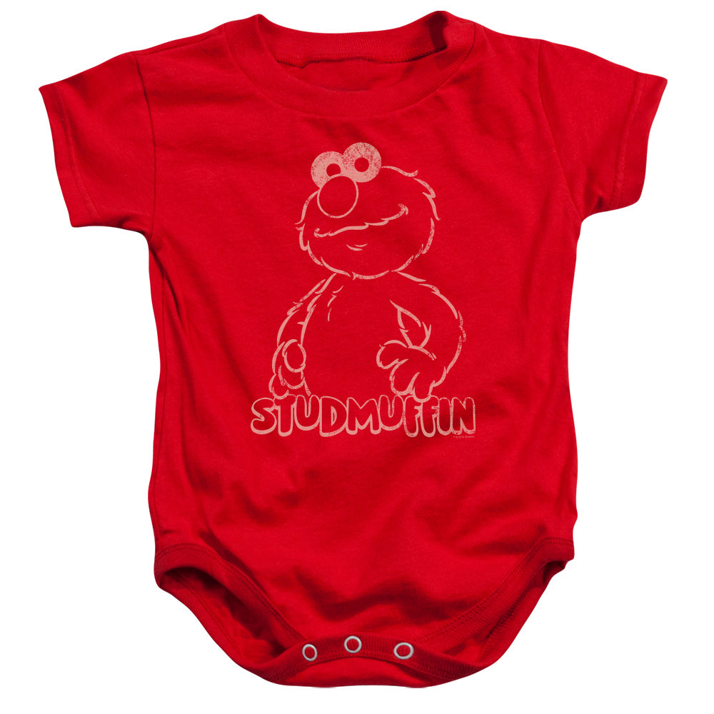 SESAME STREET/STUDMUFFIN - INFANT SNAPSUIT - RED