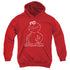 SESAME STREET/STUDMUFFIN - YOUTH PULLOVER HOODIE - RED
