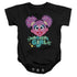 SESAME STREET/SCRIBBLE HEAD - INFANT SNAPSUIT - BLACK