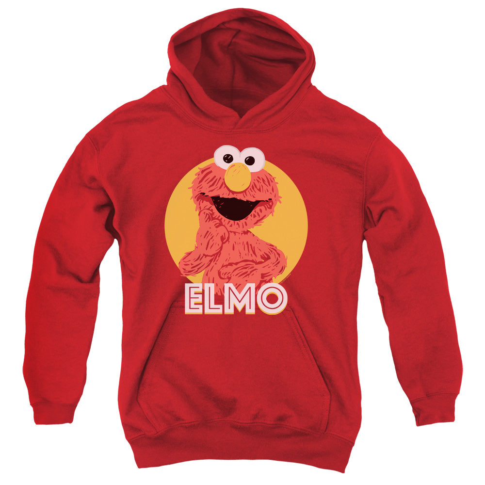 SESAME STREET/ELMO SCRIBBLE - YOUTH PULLOVER HOODIE - RED