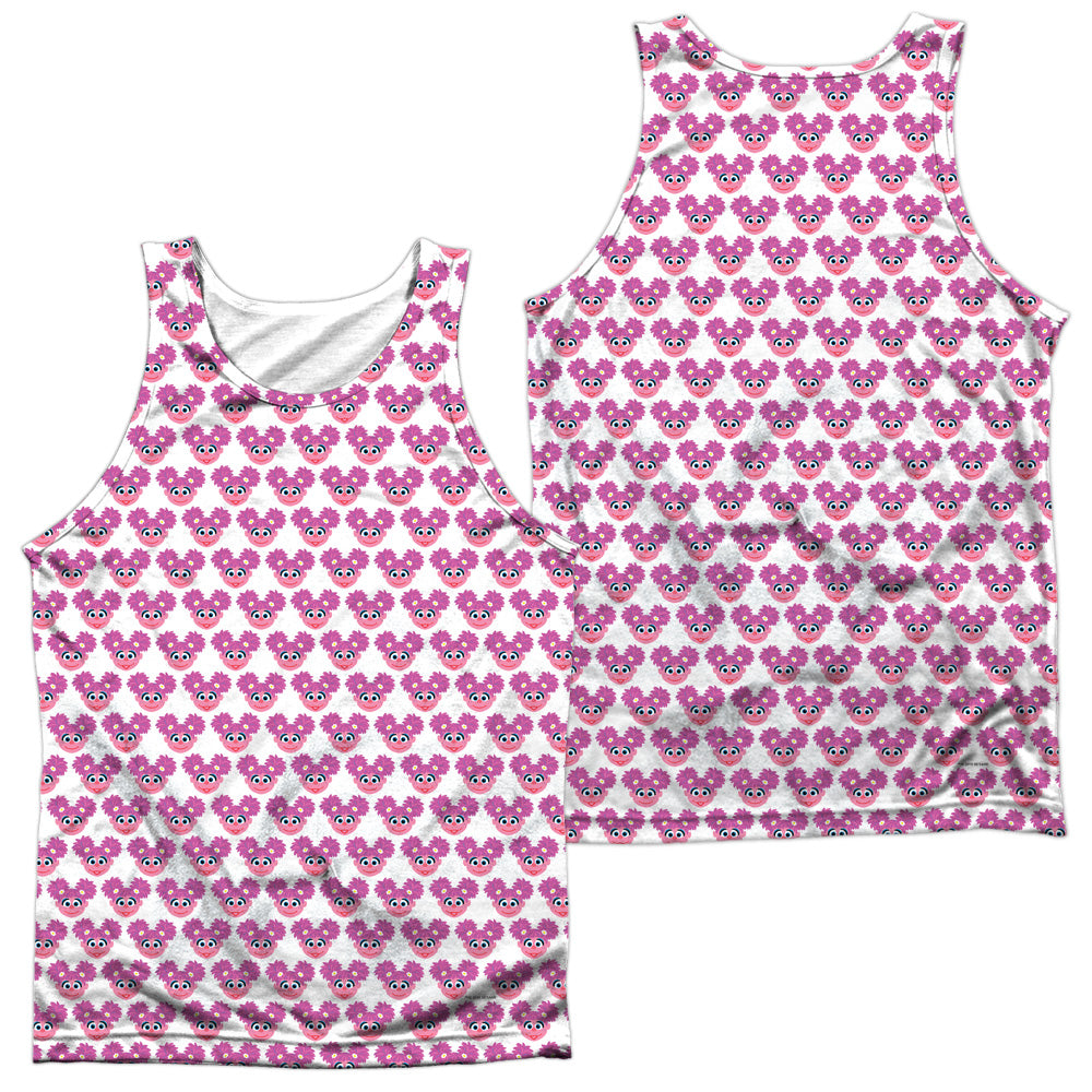 SESAME STREET/SIMPLE ABBY PATTERN (FRONT/BACK PRINT) - ADULT POLY TANK TOP - MULTI
