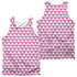 SESAME STREET/SIMPLE ABBY PATTERN (FRONT/BACK PRINT) - ADULT POLY TANK TOP - MULTI