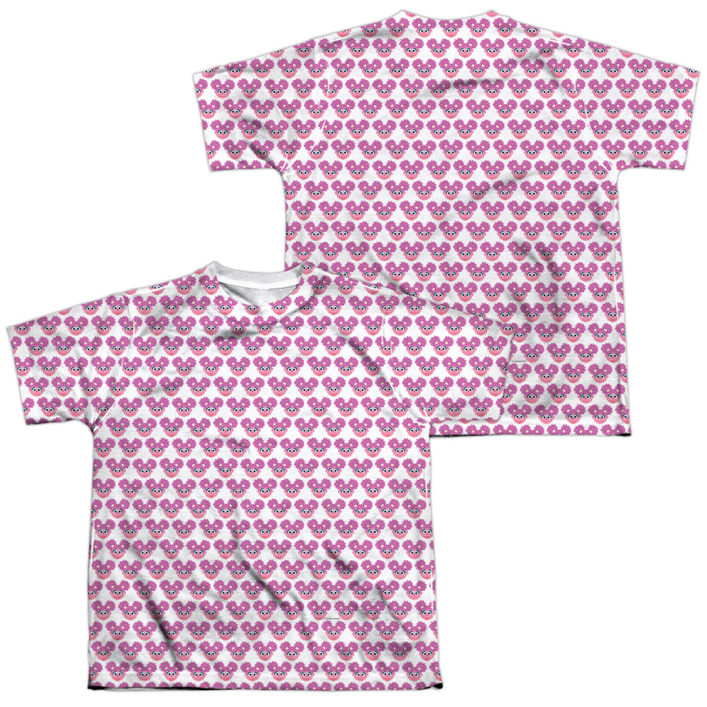 SESAME STREET/SIMPLE ABBY PATTERN (FRONT/BACK PRINT) - S/S YOUTH POLY CREW - MULTI