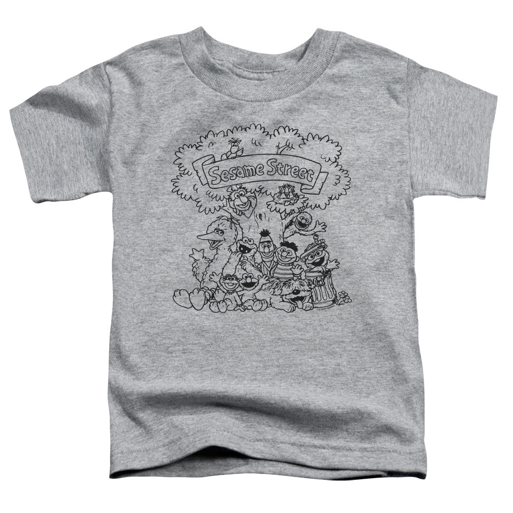 SESAME STREET/SIMPLE STREET - S/S TODDLER TEE - ATHLETIC HEATHER