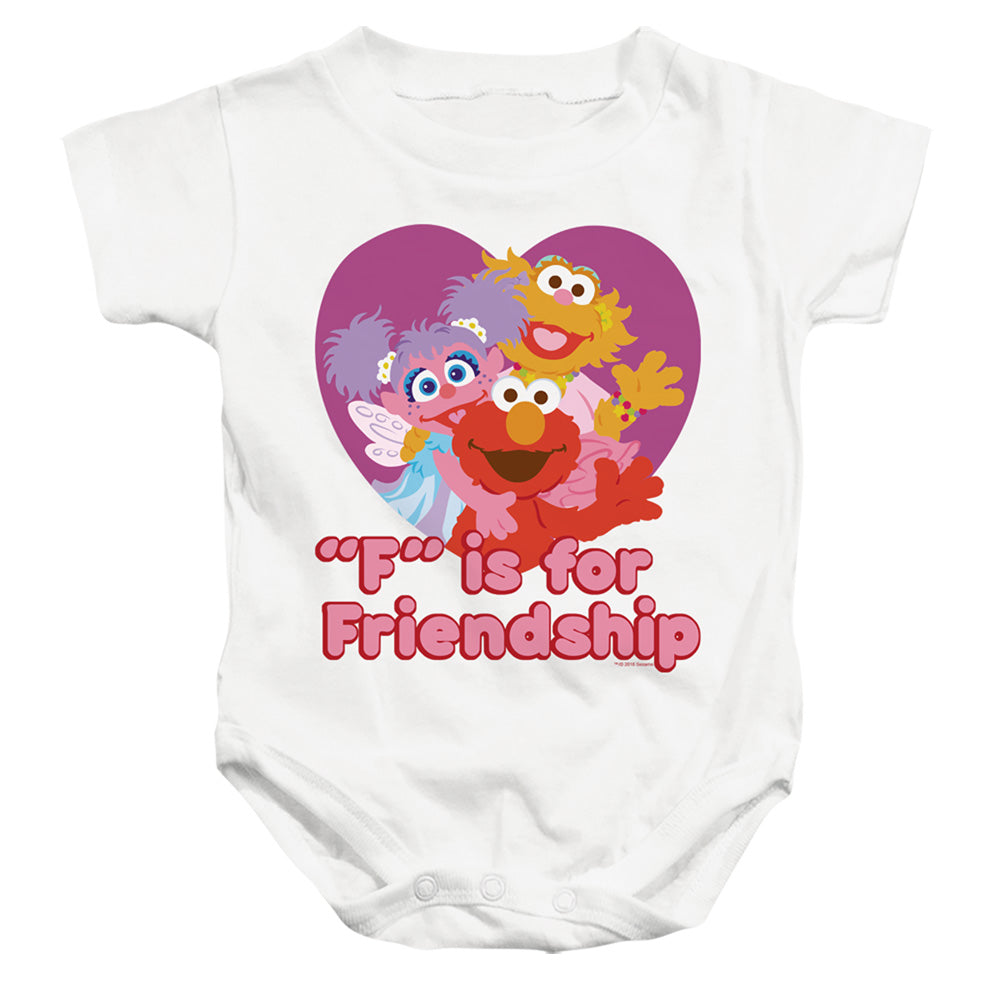 SESAME STREET/FRIENDSHIP - INFANT SNAPSUIT - WHITE