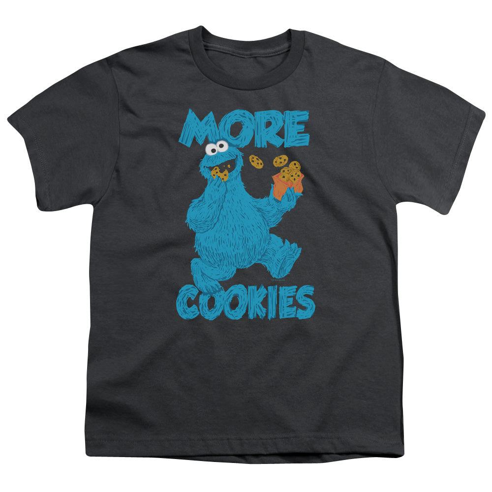 SESAME STREET/MORE COOKIES - S/S YOUTH 18/1 - CHARCOAL