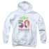 SESAME STREET/50 YEARS LOGO - YOUTH PULLOVER HOODIE - WHITE