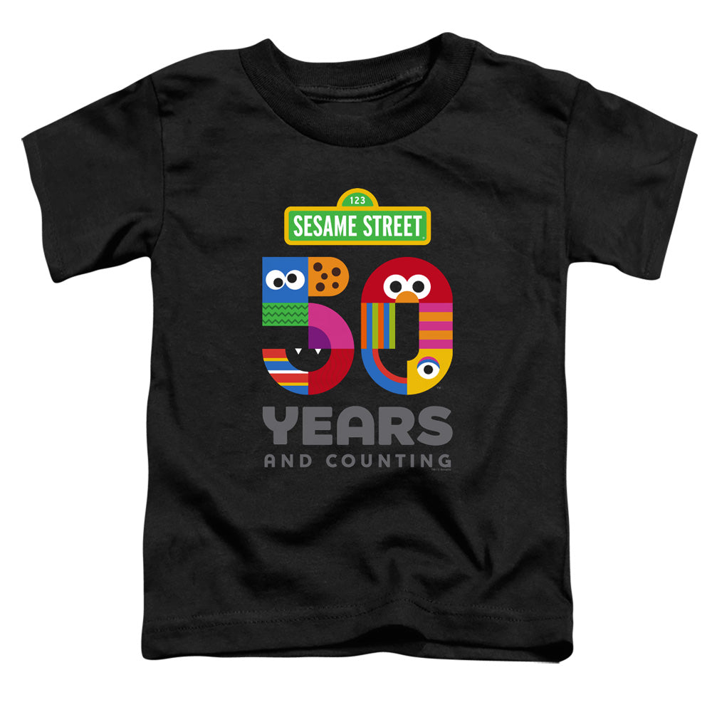 SESAME STREET/50 YEARS LOGO - S/S TODDLER TEE - BLACK