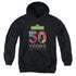 SESAME STREET/50 YEARS LOGO - YOUTH PULLOVER HOODIE - BLACK