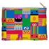 SESAME STREET/SQUARES - STRAIGHT BOTTOM ACCESSORY POUCH
