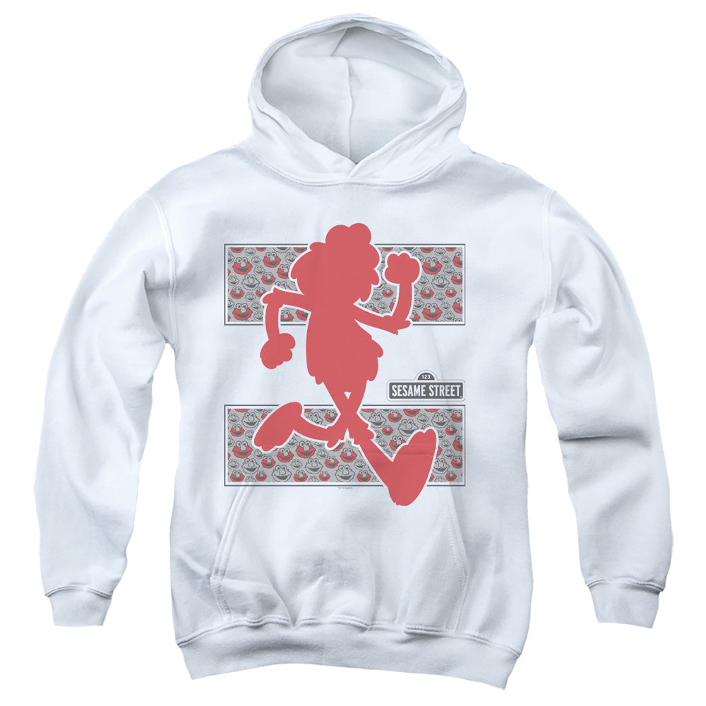 SESAME STREET/ELMO RUNS - YOUTH PULLOVER HOODIE - WHITE