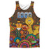 SESAME STREET/PSYCHEDELIC 69 (FRONT/BACK PRINT) - ADULT POLY TANK TOP - MULTI