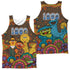 SESAME STREET/PSYCHEDELIC 69 (FRONT/BACK PRINT) - ADULT POLY TANK TOP - MULTI