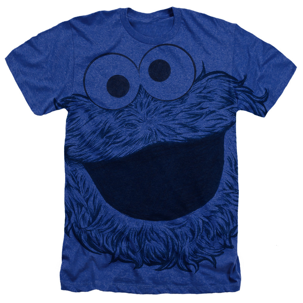 SESAME STREET/COOKIE FACE - ADULT HEATHER - ROYAL BLUE