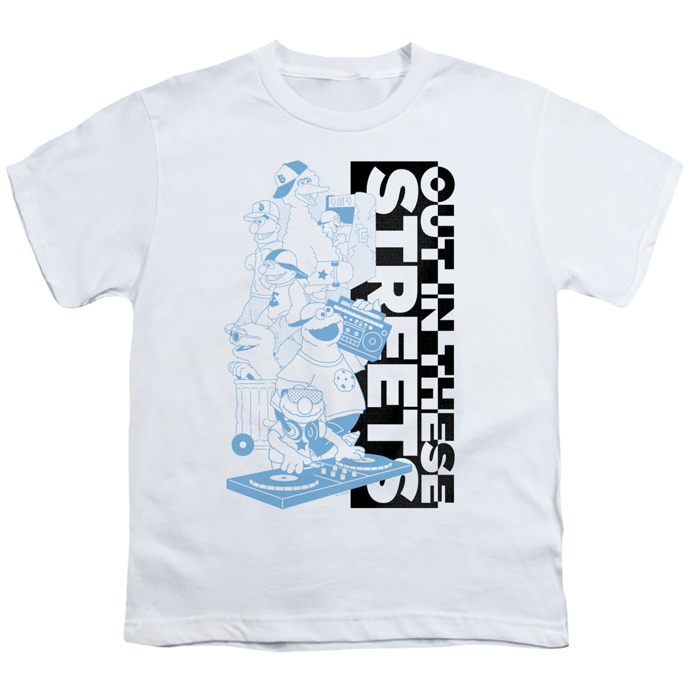 SESAME STREET/OUT IN THESE STREETS - S/S YOUTH 18/1 - WHITE