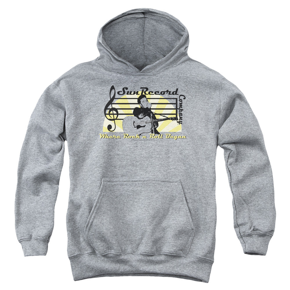 SUN/SUN RECORD COMPANY - YOUTH PULLOVER HOODIE - ATHLETIC HEATHER