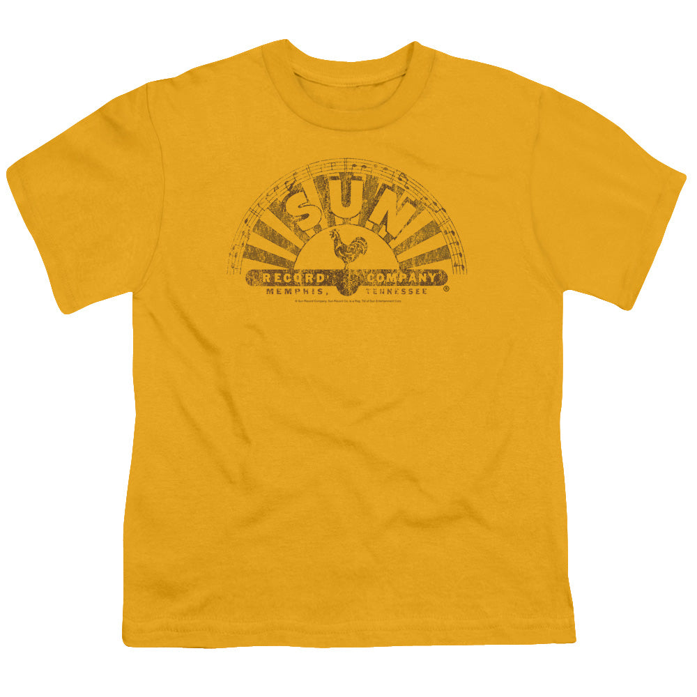 SUN/WORN LOGO - S/S YOUTH 18/1 - GOLD