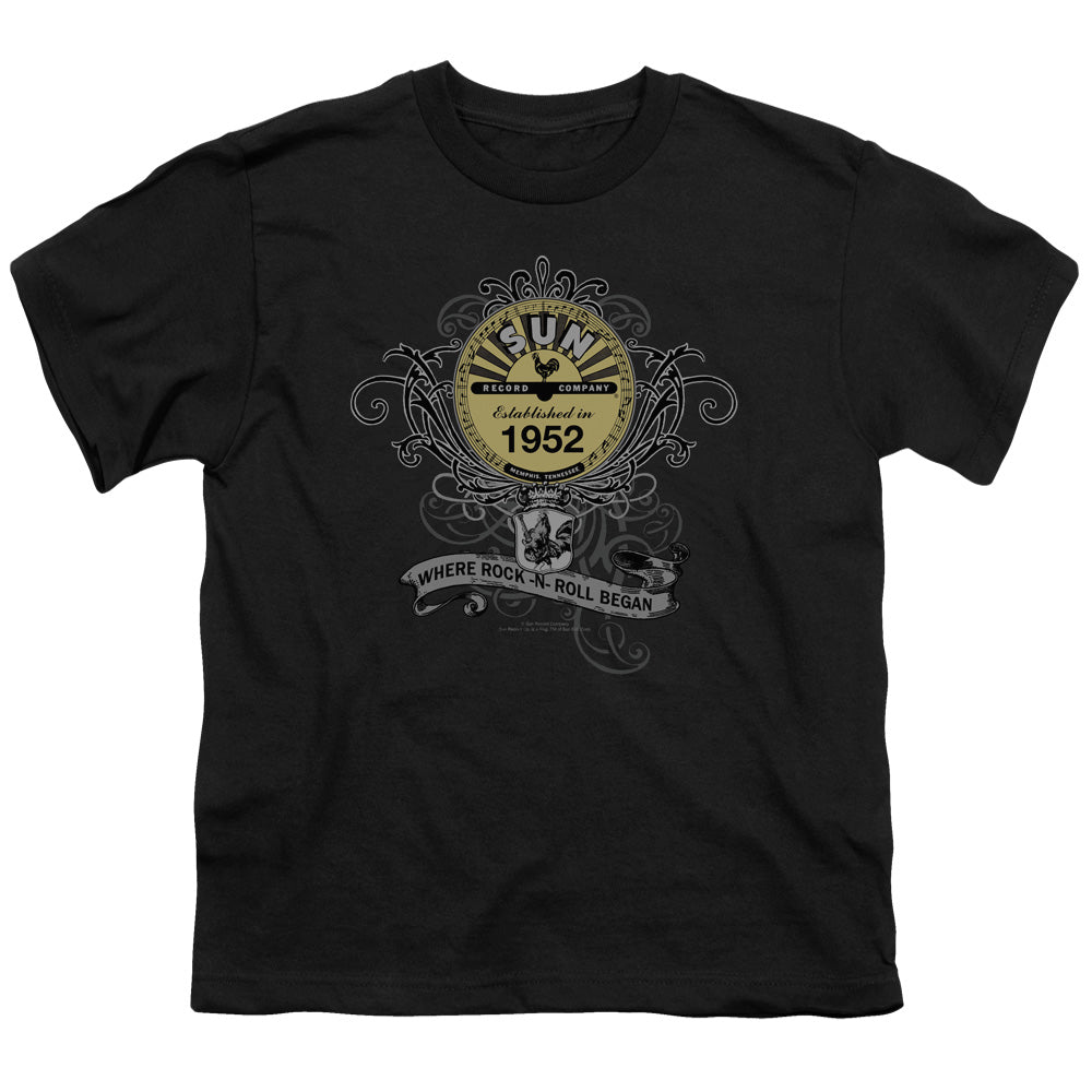 SUN/ROCKIN SCROLLS - S/S YOUTH 18/1 - BLACK