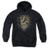 SUN/SCROLL AROUND ROOSTER - YOUTH PULLOVER HOODIE - BLACK