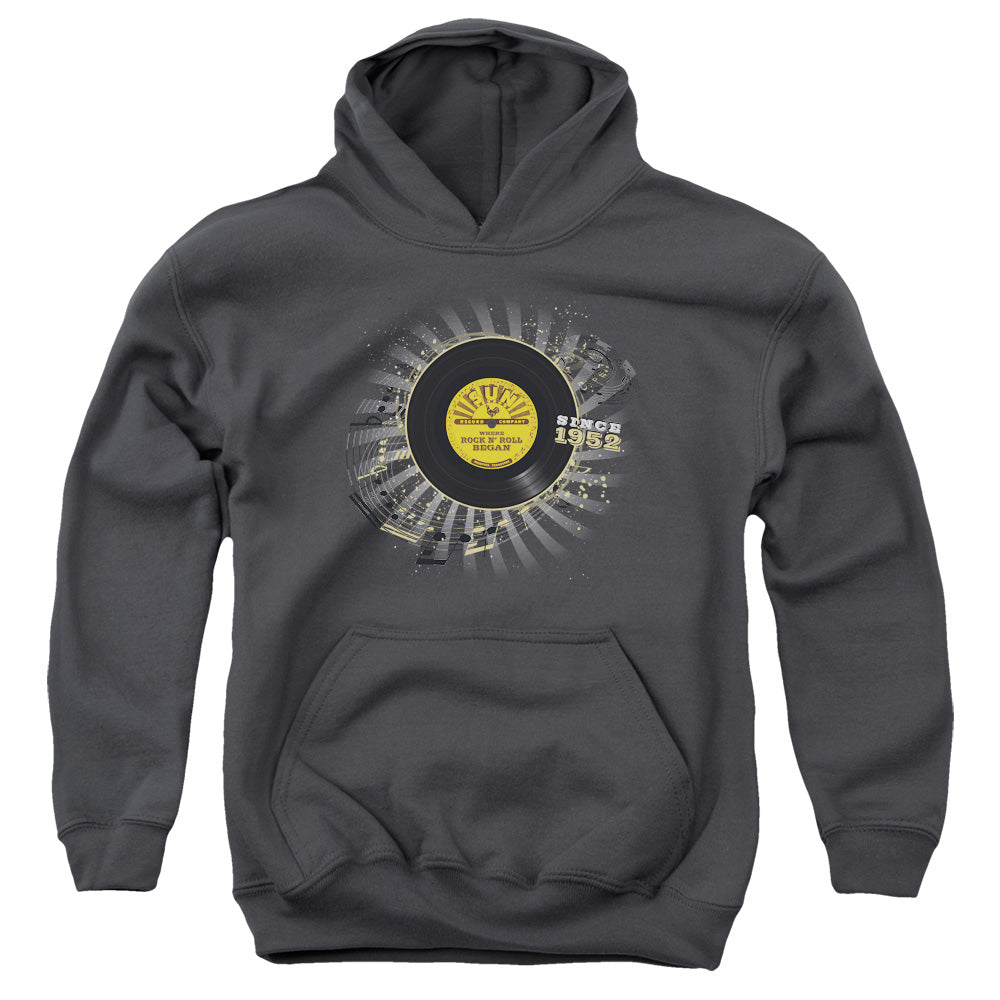SUN/ESTABLISHED - YOUTH PULLOVER HOODIE - CHARCOAL