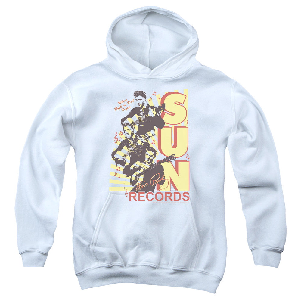 SUN/TRI ELVIS - YOUTH PULLOVER HOODIE - WHITE