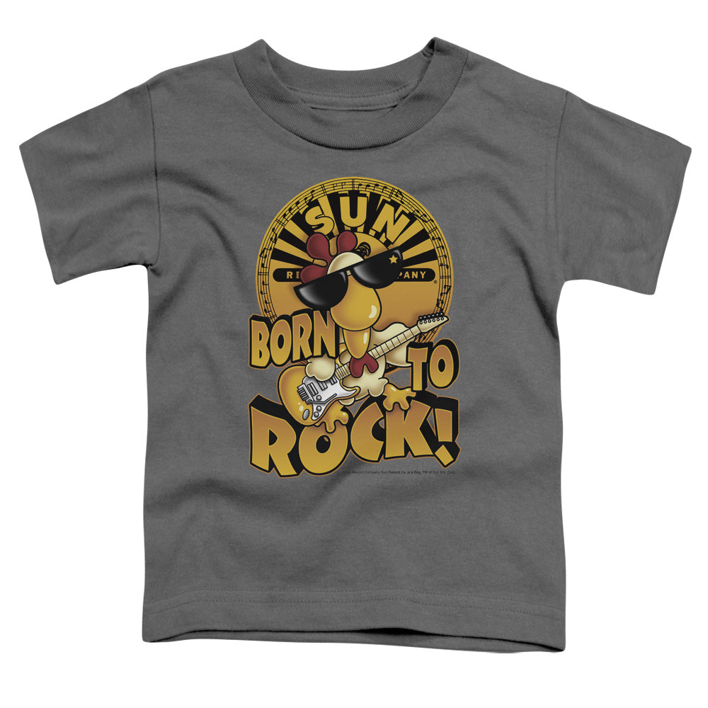 SUN/BORN TO ROCK - S/S TODDLER TEE - CHARCOAL