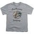 SUN/ROCKIN ROOSTER LOGO - S/S YOUTH 18/1 - ATHLETIC HEATHER