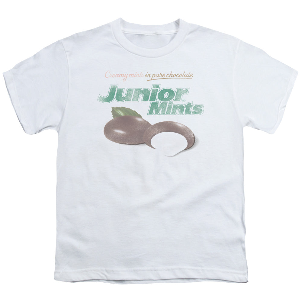 TOOTSIE ROLL/JUNIOR MINTS LOGO - S/S YOUTH 18/1 - WHITE