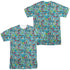 TEEN TITANS GO/PATTERN (FRONT/BACK PRINT) - S/S ADULT POLY CREW - MULTI