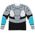 TEEN TITANS GO/CYBORG UNIFORM (FRONT/BACK PRINT) - L/S ADULT POLY CREW  - MULTI