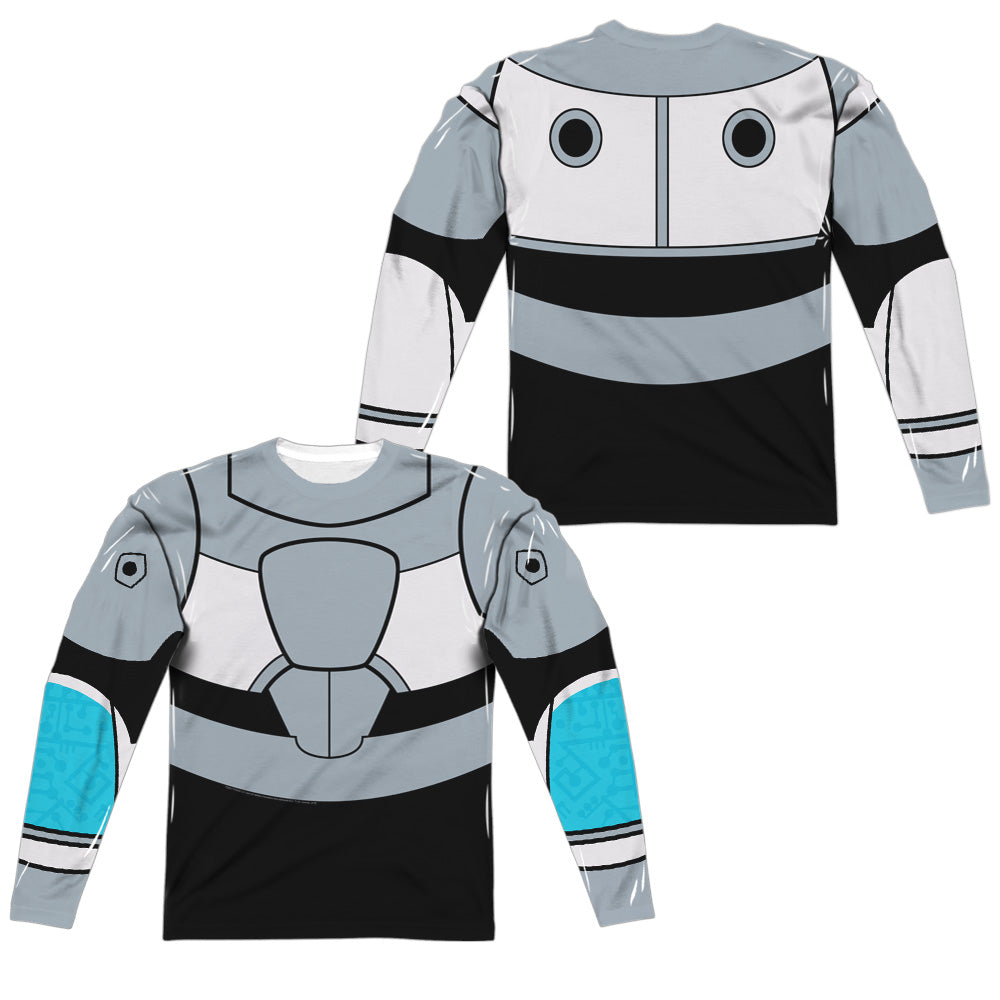 TEEN TITANS GO/CYBORG UNIFORM (FRONT/BACK PRINT) - L/S ADULT POLY CREW  - MULTI