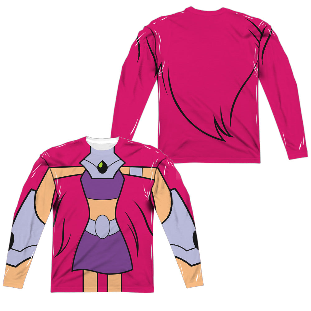 TEEN TITANS GO/STARFIRE UNIFORM (FRONT/BACK PRINT) - L/S ADULT POLY CREW  - MULTI