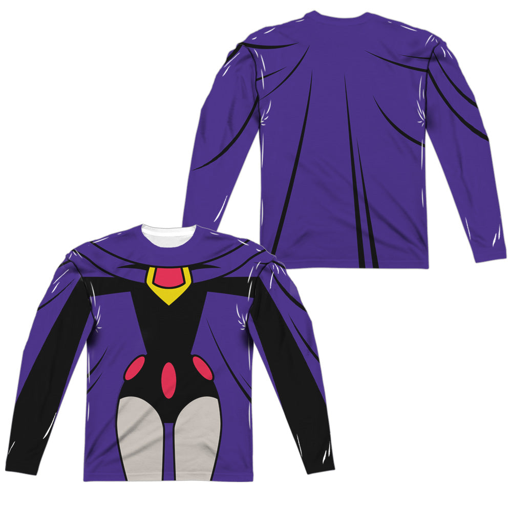 TEEN TITANS GO/RAVEN UNIFORM (FRONT/BACK PRINT) - L/S ADULT POLY CREW  - MULTI