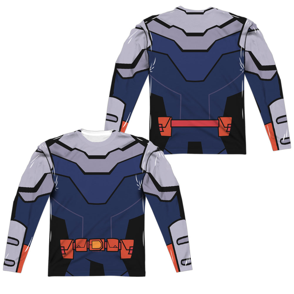 TEEN TITANS GO TO THE MOVIES/SLADE UNIFORM (FRONT/BACK PRINT) - L/S ADULT POLY CREW  - MULTI