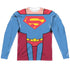 TEEN TITANS GO TO THE MOVIES/SUPERMAN UNIFORM (FRONT/BACK PRINT) - L/S ADULT POLY CREW  - MULTI