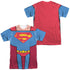 TEEN TITANS GO TO THE MOVIES/SUPERMAN UNIFORM (FRONT/BACK PRINT) - S/S ADULT POLY CREW - MULTI