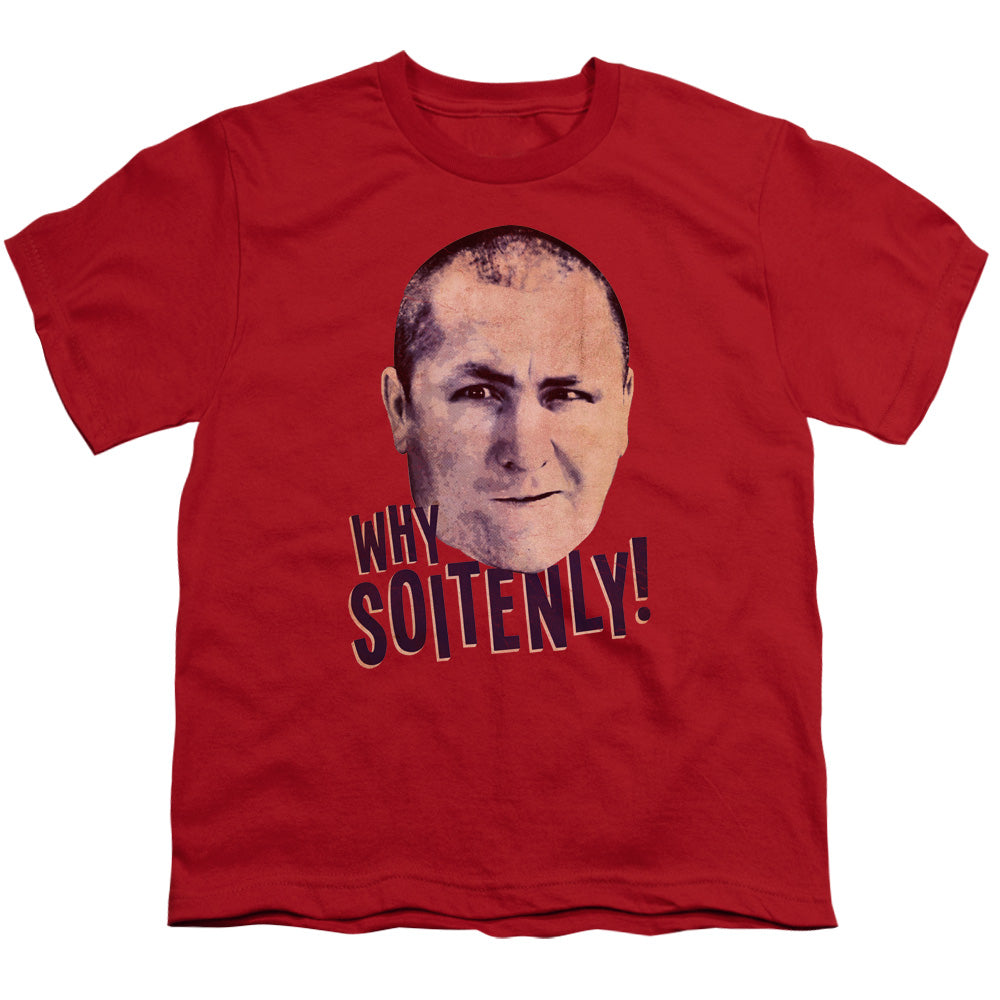 THREE STOOGES/WHY SOITENLY - S/S YOUTH 18/1 - RED