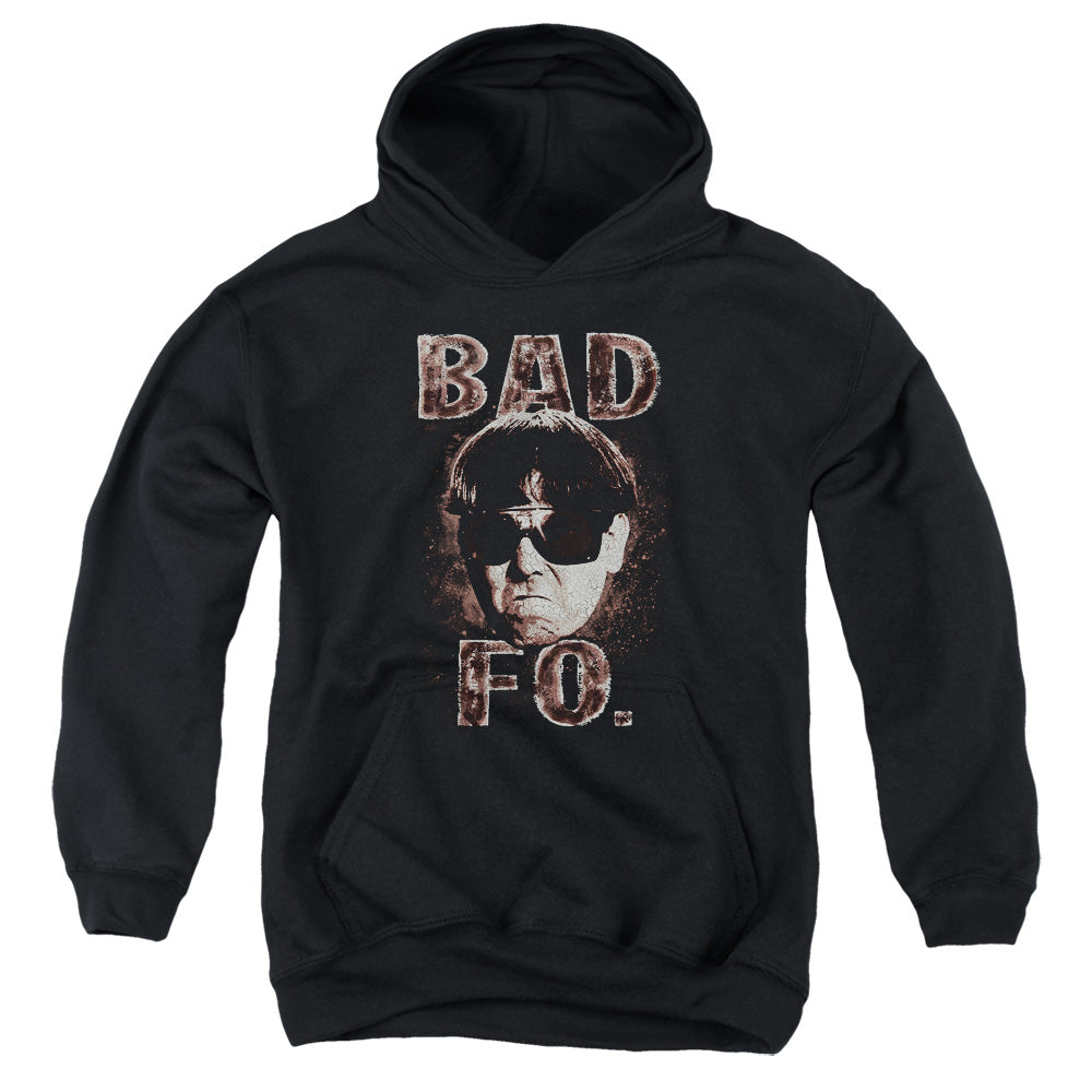THREE STOOGES/BAD MOE FO - YOUTH PULLOVER HOODIE - BLACK
