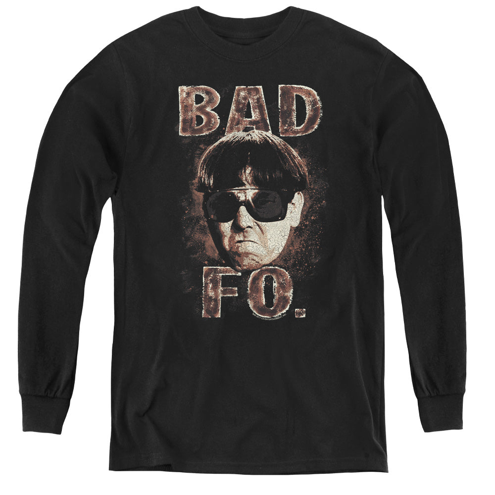 THREE STOOGES/BAD MOE FO - YOUTH LONG SLEEVE TEE - BLACK