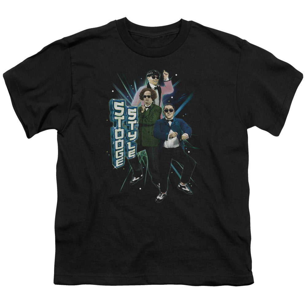 THREE STOOGES/STOOGE STYLE - S/S YOUTH 18/1 - BLACK