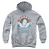 THREE STOOGES/LARRY FOR PRESIDENT - YOUTH PULLOVER HOODIE - ATHLETIC HEATHER