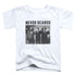 THREE STOOGES/NEVER SCARED - S/S TODDLER TEE - WHITE