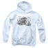 THREE STOOGES/HELLO - YOUTH PULLOVER HOODIE - WHITE