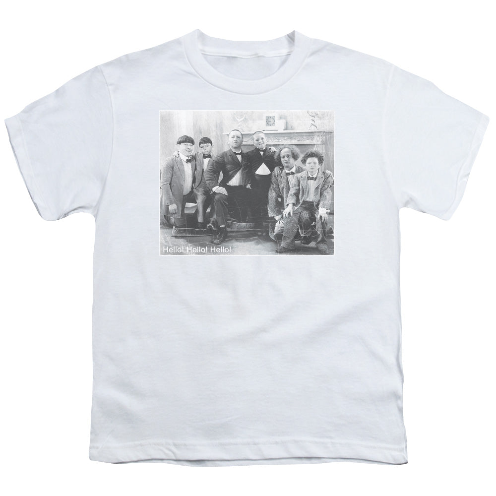THREE STOOGES/HELLO - S/S YOUTH 18/1 - WHITE