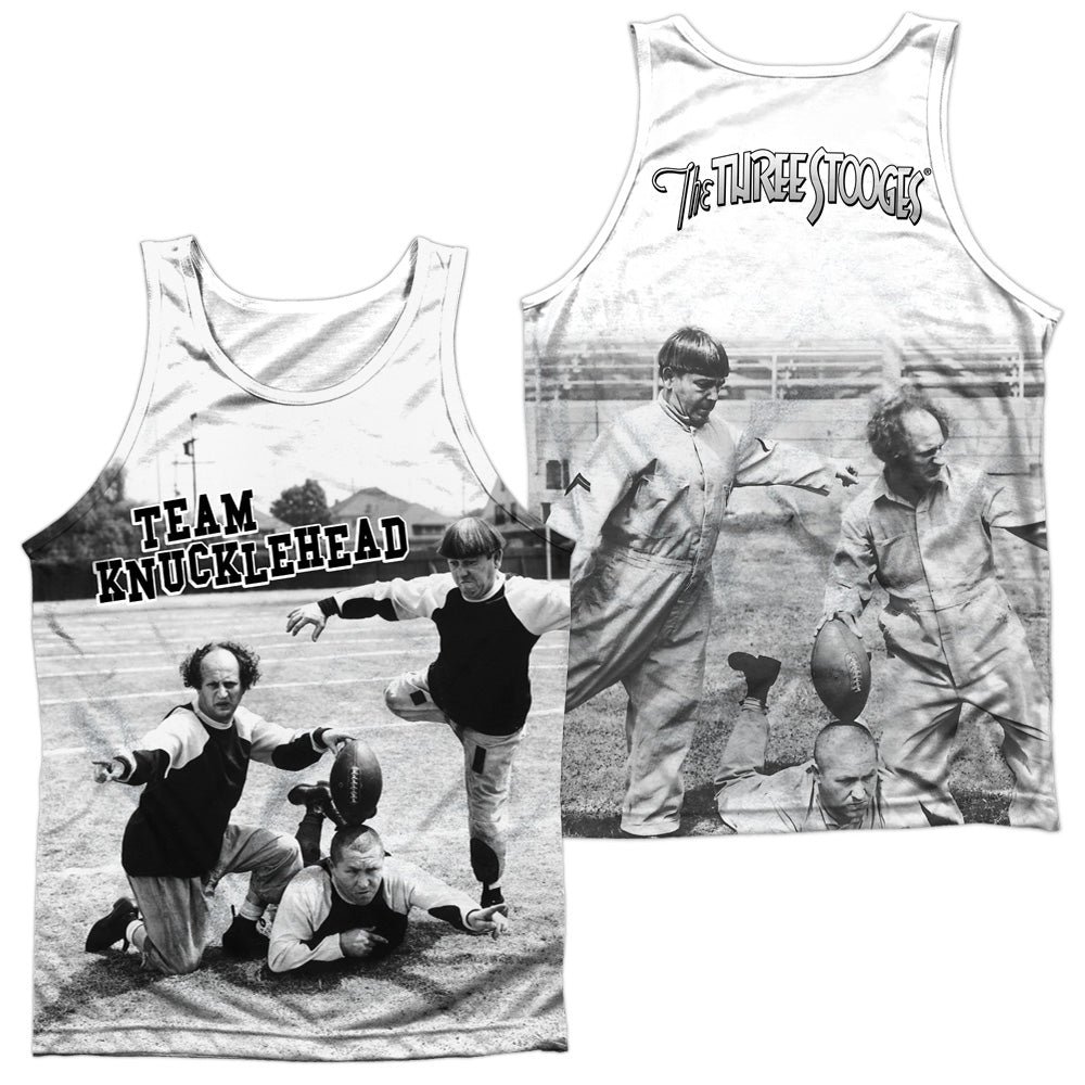 THREE STOOGES/TEAM KNUCKLEHEAD (FRONT/BACK PRINT) - ADULT POLY TANK TOP - MULTI
